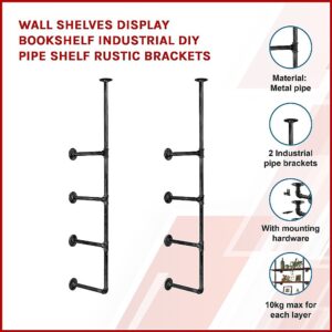 Wall Shelves Display Bookshelf Industrial Diy Pipe Shelf Rustic Brackets – Nice N Cheap Variety Store Wall Shelves Display Bookshelf Industrial Diy Pipe Shelf Rustic Brackets - Image 5