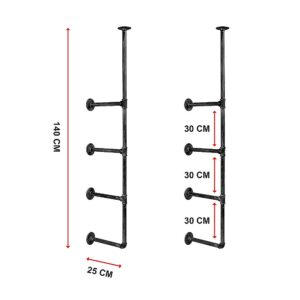 Wall Shelves Display Bookshelf Industrial Diy Pipe Shelf Rustic Brackets – Nice N Cheap Variety Store Wall Shelves Display Bookshelf Industrial Diy Pipe Shelf Rustic Brackets - Image 7