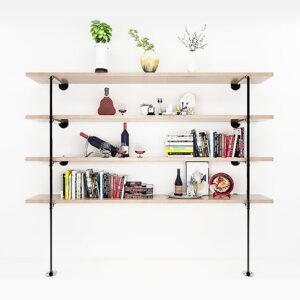 Wall Shelves Display Bookshelf Industrial Diy Pipe Shelf Rustic Brackets – Nice N Cheap Variety Store Wall Shelves Display Bookshelf Industrial Diy Pipe Shelf Rustic Brackets - Image 4