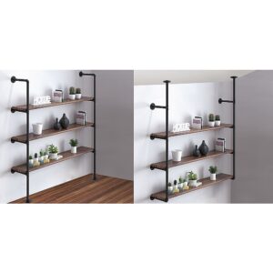 Wall Shelves Display Bookshelf Industrial Diy Pipe Shelf Rustic Brackets – Nice N Cheap Variety Store Wall Shelves Display Bookshelf Industrial Diy Pipe Shelf Rustic Brackets - Image 3
