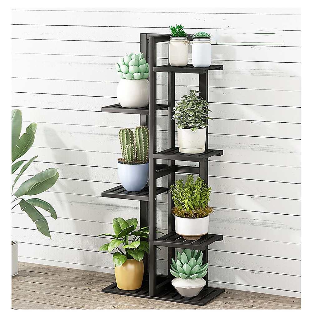 6 Tiers Vertical Bamboo Plant Stand For Garden &Amp; Patio – Nice N Cheap Variety Store Bamboo Plant Stand