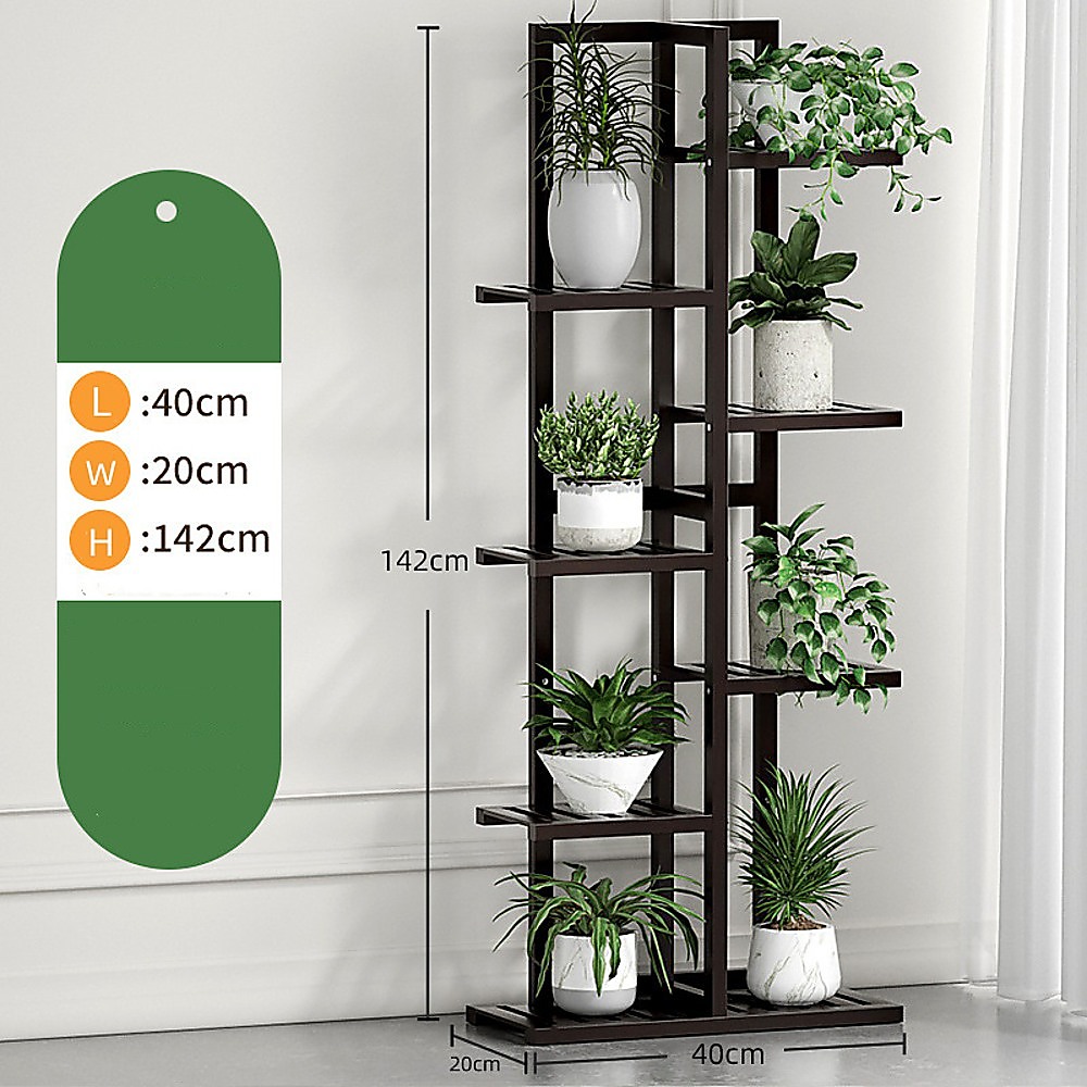 6 Tiers Vertical Bamboo Plant Stand For Garden &Amp; Patio – Nice N Cheap Variety Store Bamboo Plant Stand