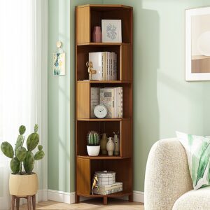 5-Shelf Corner Bookcase Industrial Bookshelf Display Storage Stand – Nice N Cheap Variety Store 5-Shelf Corner Bookcase Industrial Bookshelf Display Storage Stand - Image 2