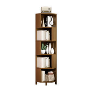 5-Shelf Corner Bookcase Industrial Bookshelf Display Storage Stand – Nice N Cheap Variety Store 5-Shelf Corner Bookcase Industrial Bookshelf Display Storage Stand - Image 4
