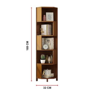 5-Shelf Corner Bookcase Industrial Bookshelf Display Storage Stand – Nice N Cheap Variety Store 5-Shelf Corner Bookcase Industrial Bookshelf Display Storage Stand - Image 8