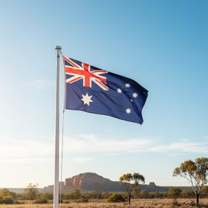 Australian Flag Heavy Duty Woven Spun Poly Australia Flag Metal Clips – Nice N Cheap Variety Store Australian Flag Heavy Duty Woven Spun Poly Australia Flag Metal Clips - Image 2