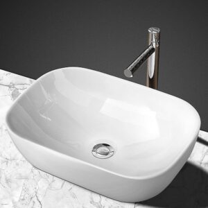 Ceramic Bathroom Basin Vanity Sink Oval Above Counter Top Mount Bowl - Image 2