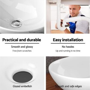 Ceramic Bathroom Basin Vanity Sink Oval Above Counter Top Mount Bowl - Image 4