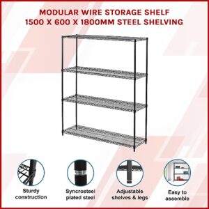 Modular Wire Storage Shelf 1500 X 600 X 1800Mm Steel Shelving – Nice N Cheap Variety Store Modular Wire Storage Shelf 1500 X 600 X 1800Mm Steel Shelving - Image 3