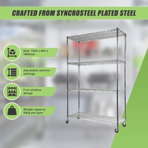 Modular Wire Storage Shelf 1500 X 600 X 1800Mm Steel Shelving - Image 10
