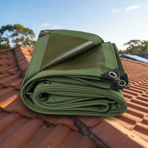 3X4M Army Heavy Duty Waterproof Canvas Tarp Tarpaulin Sun Blocked Dustproof - Image 5