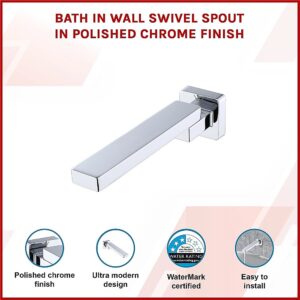 Bath In Wall Swivel Spout In Polished Chrome Finish - Image 3