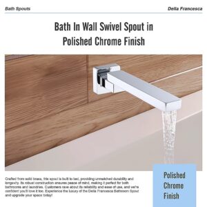 Bath In Wall Swivel Spout In Polished Chrome Finish - Image 9