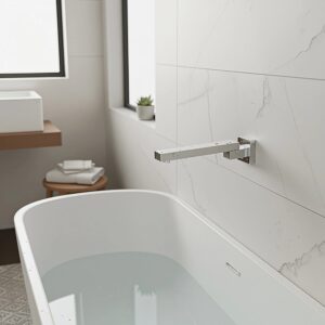 Bath In Wall Swivel Spout In Polished Chrome Finish - Image 6