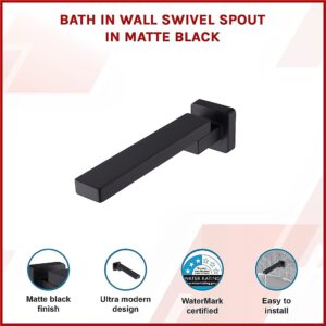 Bath In Wall Swivel Spout In Matte Black – Nice N Cheap Variety Store Bath In Wall Swivel Spout In Matte Black - Image 3
