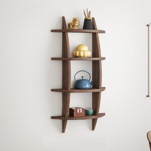 Wall Mounted Solid Wood Shelf Display Stand For Home &Amp; Office - Image 2