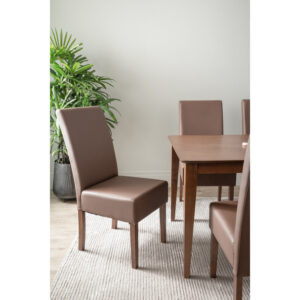Allegro Dining Table + 6X Mesi Dining Chair - 7 Piece Dining Set - Cocoa - Image 3