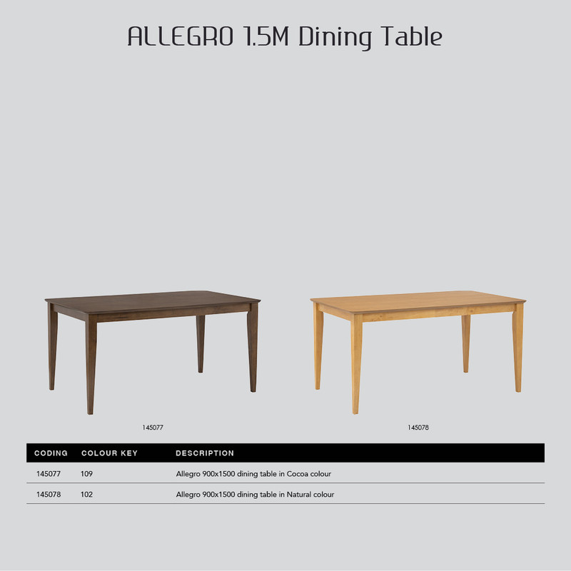 Allergo Dining Table 150Cm Timber Dining Table - Natural – Nice N Cheap Variety Store Allergo Dining Table 150Cm Timber Dining Table - Natural - Image 9
