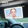 Black Double Button Car Sun Visor Makeup Mirror With Led Light - Tri-Color, Touch Control Product Image Nice N Cheap Variety Store