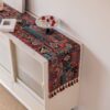 Vintage Jacquard 33-180Cm Elegant Geometric Jacquard Table Runner With Tassels - Modern Dining &Amp; Coffee Table Decor Product Image Nice N Cheap Variety Store