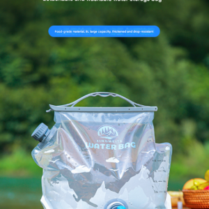 1 Piece Grey 8L Foldable Water Bag - Large Capacity Portable Water Carrier With Spigot For Camping &Amp; Outdoors – Nice N Cheap Variety Store 1 Piece Grey 8L Foldable Water Bag - Large Capacity Portable Water Carrier With Spigot For Camping &Amp; Outdoors - Image 2