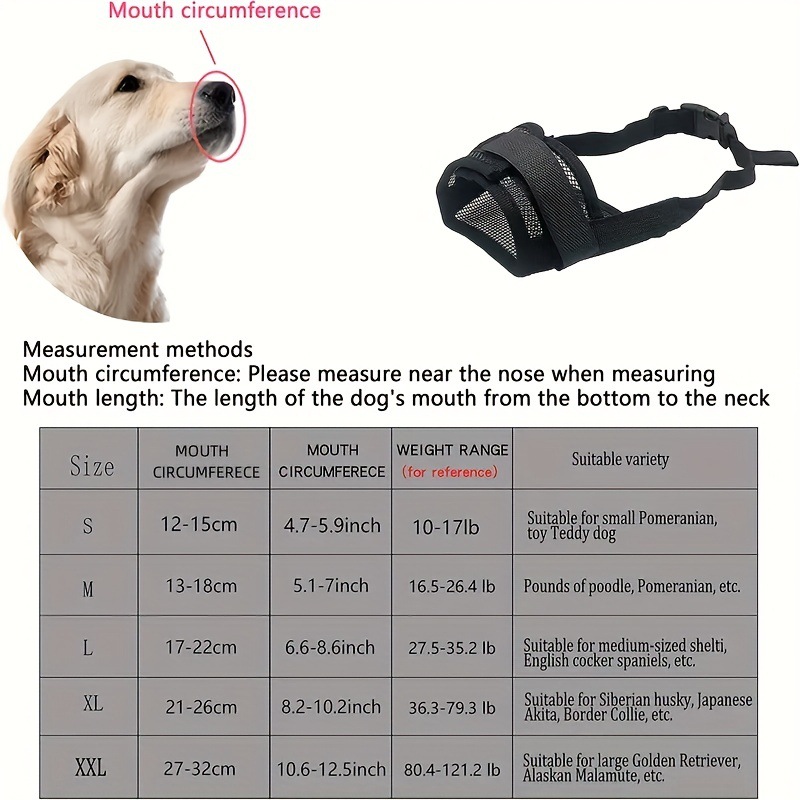Black Mesh Dog Muzzle M | Soft &Amp; Breathable 3-Pack – Nice N Cheap Variety Store Black Mesh Dog Muzzle