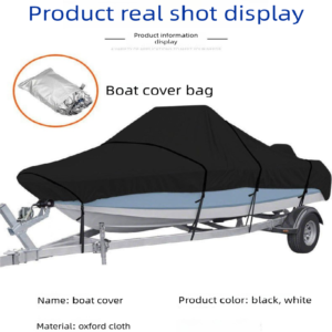 Black Heavy Duty Waterproof V-Hull Boat Cover 11-13Ft Marine Grade Outdoor Uv Protection For Australian Storage And Mooring – Nice N Cheap Variety Store Black Heavy Duty Waterproof V-Hull Boat Cover 11-13Ft Marine Grade Outdoor Uv Protection For Australian Storage And Mooring - Image 5