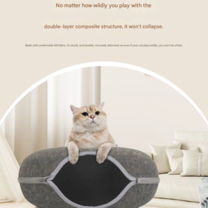 Felt Donut Cat Bed