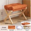 Orange Foldable Ottoman &Amp; Padded Footstool With Velcro Stability &Amp; Spare Cusion - Cotton Linen Portable Office Leg Rest &Amp; Entryway Shoe Stool – Nice N Cheap Variety Store Orange Foldable Ottoman &Amp; Padded Footstool With Velcro Stability &Amp; Spare Cusion - Cotton Linen Portable Office Leg Rest &Amp; Entryway Shoe Stool Product Image Nice N Cheap Variety Store