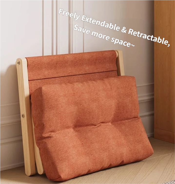 Orange Foldable Ottoman &Amp; Padded Footstool With Velcro Stability &Amp; Spare Cusion - Cotton Linen Portable Office Leg Rest &Amp; Entryway Shoe Stool – Nice N Cheap Variety Store Orange Foldable Ottoman &Amp; Padded Footstool With Velcro Stability &Amp; Spare Cusion - Cotton Linen Portable Office Leg Rest &Amp; Entryway Shoe Stool - Image 4