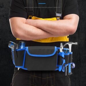 Red Professional Oxford Cloth Tool Waist Bag –Tool Belt, Multifunctional Work Belt, Men'S Robust, Adjustable Tool Belt - Heavy-Duty 600D Waterproof For Electricians, Mechanics &Amp; Construction Workers – Nice N Cheap Variety Store Red Professional Oxford Cloth Tool Waist Bag –Tool Belt, Multifunctional Work Belt, Men'S Robust, Adjustable Tool Belt - Heavy-Duty 600D Waterproof For Electricians, Mechanics &Amp; Construction Workers - Image 4