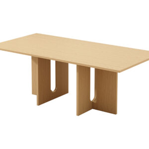 Oak Melamine Dining Table 6 Seater - Image 3