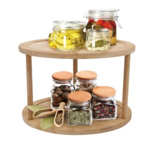 Bamboo Lazy Susan Turntable 2 Tiers - Image 4