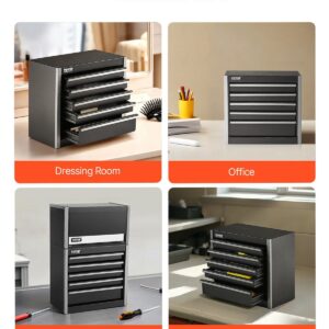 Metal Tool Box, 8.6-Inch, Portable Metal Tool Box With 5 Drawers, Small Tool Chest With Eva Liners And Pp Feet Pads, Heavy-Duty Steel With Ball Bearing Opening And Powder Coated Finish, Black – Nice N Cheap Variety Store Metal Tool Box, 8.6-Inch, Portable Metal Tool Box With 5 Drawers, Small Tool Chest With Eva Liners And Pp Feet Pads, Heavy-Duty Steel With Ball Bearing Opening And Powder Coated Finish, Black - Image 5