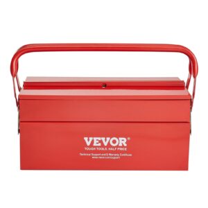 Metal Tool Box, 14-Inch, 2-Tier 3-Tray Portable Folding Tool Chest Organizer With Handle &Amp; Lock Hole, Powder Coated Steel, Cantilever Toolbox For Household Factory Warehouse Repair Shop, Red – Nice N Cheap Variety Store Metal Tool Box, 14-Inch, 2-Tier 3-Tray Portable Folding Tool Chest Organizer With Handle &Amp; Lock Hole, Powder Coated Steel, Cantilever Toolbox For Household Factory Warehouse Repair Shop, Red - Image 9