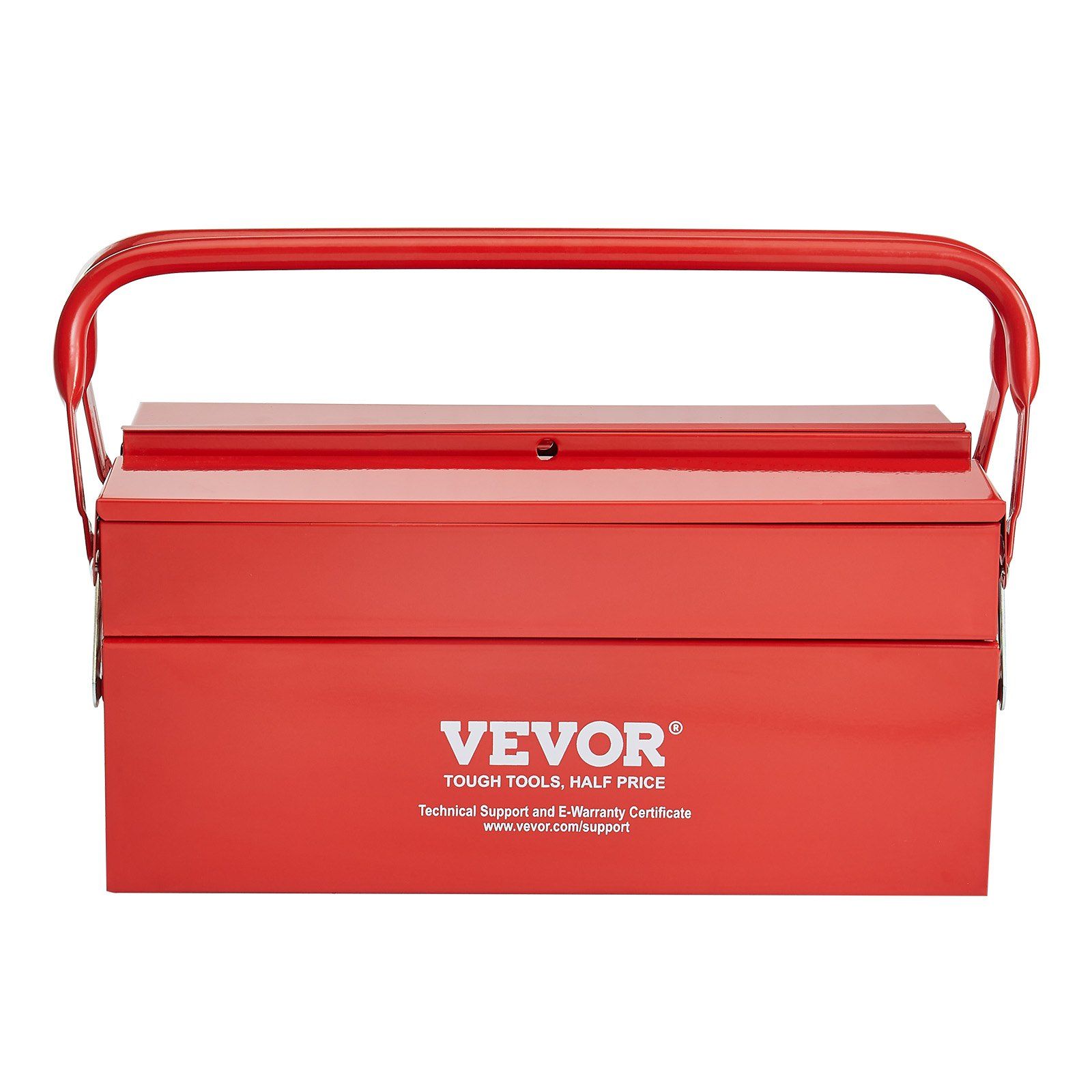Metal Tool Box, 14-Inch, 2-Tier 3-Tray Portable Folding Tool Chest Organizer With Handle &Amp; Lock Hole, Powder Coated Steel, Cantilever Toolbox For Household Factory Warehouse Repair Shop, Red – Nice N Cheap Variety Store Metal Tool Box, 14-Inch, 2-Tier 3-Tray Portable Folding Tool Chest Organizer With Handle &Amp; Lock Hole, Powder Coated Steel, Cantilever Toolbox For Household Factory Warehouse Repair Shop, Red - Image 9