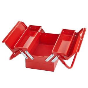 Metal Tool Box, 14-Inch, 2-Tier 3-Tray Portable Folding Tool Chest Organizer With Handle &Amp; Lock Hole, Powder Coated Steel, Cantilever Toolbox For Household Factory Warehouse Repair Shop, Red – Nice N Cheap Variety Store Metal Tool Box, 14-Inch, 2-Tier 3-Tray Portable Folding Tool Chest Organizer With Handle &Amp; Lock Hole, Powder Coated Steel, Cantilever Toolbox For Household Factory Warehouse Repair Shop, Red - Image 11