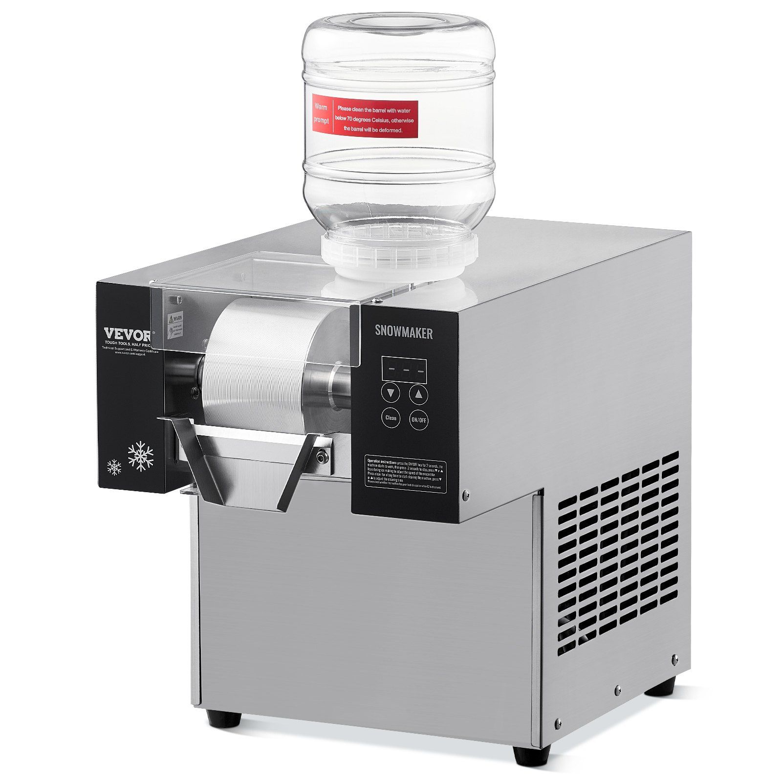 Commercial Snowflake Ice Machine, 176.4Lbs/24H Snowflake Ice Maker, Stainless Steel Ice Shaver Machine, Electric Snow Cone Maker, Air Cooling System For Rapid Heat Dissipation, For Bakery, Cafe – Nice N Cheap Variety Store Commercial Snowflake Ice Machine, 176.4Lbs/24H Snowflake Ice Maker, Stainless Steel Ice Shaver Machine, Electric Snow Cone Maker, Air Cooling System For Rapid Heat Dissipation, For Bakery, Cafe