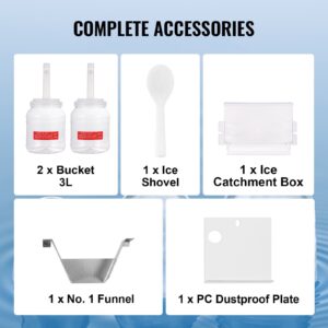 Commercial Snowflake Ice Machine, 176.4Lbs/24H Snowflake Ice Maker, Stainless Steel Ice Shaver Machine, Electric Snow Cone Maker, Air Cooling System For Rapid Heat Dissipation, For Bakery, Cafe – Nice N Cheap Variety Store Commercial Snowflake Ice Machine, 176.4Lbs/24H Snowflake Ice Maker, Stainless Steel Ice Shaver Machine, Electric Snow Cone Maker, Air Cooling System For Rapid Heat Dissipation, For Bakery, Cafe - Image 6