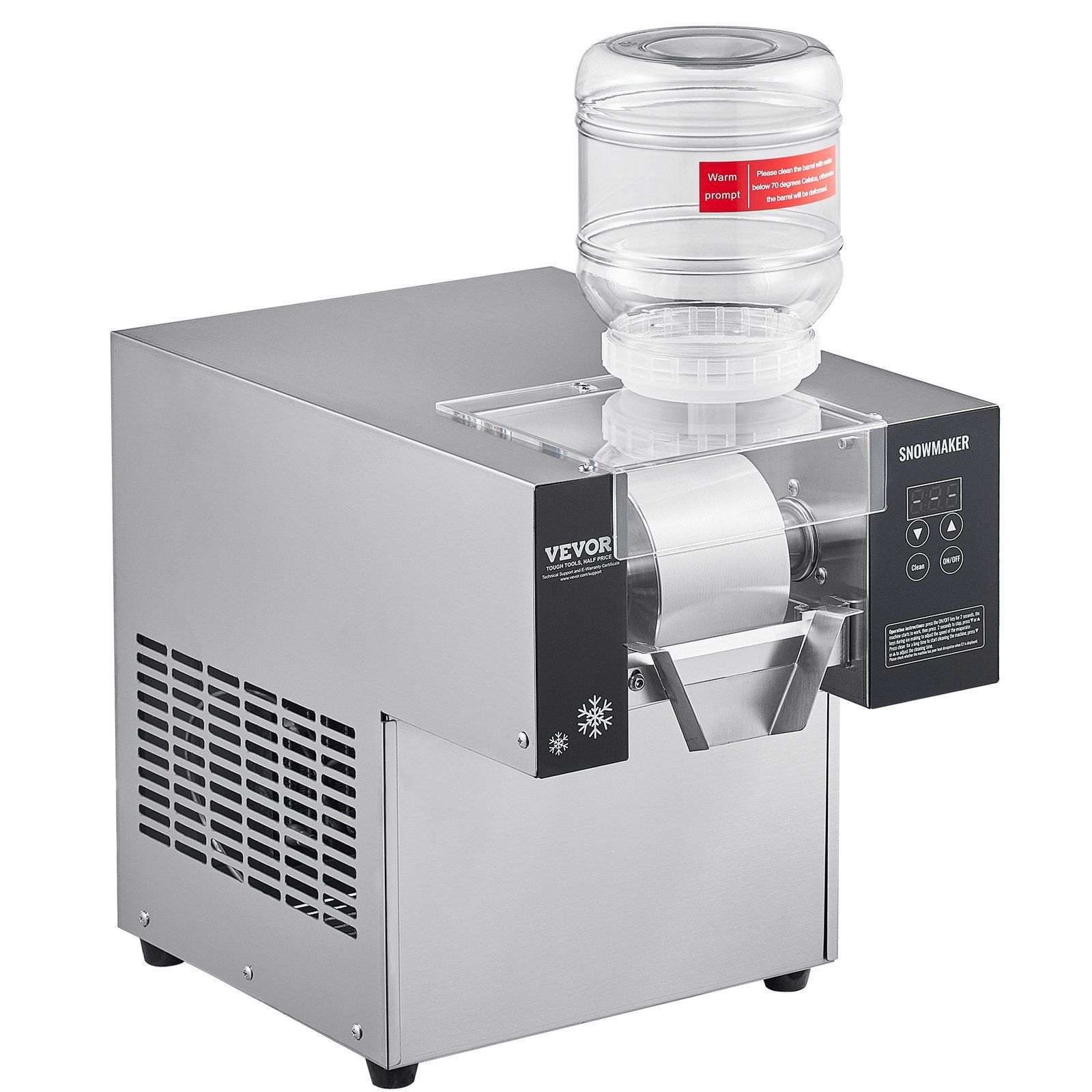 Commercial Snowflake Ice Machine, 176.4Lbs/24H Snowflake Ice Maker, Stainless Steel Ice Shaver Machine, Electric Snow Cone Maker, Air Cooling System For Rapid Heat Dissipation, For Bakery, Cafe – Nice N Cheap Variety Store Commercial Snowflake Ice Machine, 176.4Lbs/24H Snowflake Ice Maker, Stainless Steel Ice Shaver Machine, Electric Snow Cone Maker, Air Cooling System For Rapid Heat Dissipation, For Bakery, Cafe - Image 10