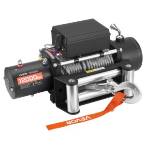 Electric Winch, 5400 Kg Load Capacity, 12V Dc Truck Winch With Φ9.1 Mm X 24 M Steel Rope, Wireless &Amp; Wired Remote Control, Ip55 Waterproof For Towing Suv Jeep Trailer Boat Off-Road Vehicle - Image 11