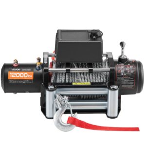 Electric Winch, 5400 Kg Load Capacity, 12V Dc Truck Winch With Φ9.1 Mm X 26 M Steel Rope, Wireless &Amp; Wired Remote Control, Suitable For Towing Suv Jeep Trailer Boat Off-Road Vehicle - Image 9
