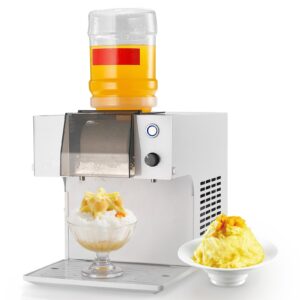 Snowflake Ice Machine, 60KG/24H Snowflake Ice Maker, Ice-Shaver Machine with Stainless Steel Blade, Electric Snow Cone Maker with 1.8L Tank, 90S Fast Pre-Cooling, for Home & Small Gatherings