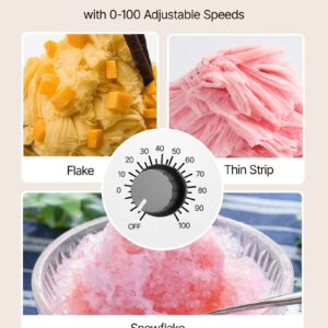 Snowflake Ice Machine, 60Kg/24H Snowflake Ice Maker, Ice-Shaver Machine With Stainless Steel Blade, Electric Snow Cone Maker With 1.8L Tank, 90S Fast Pre-Cooling, For Home &Amp; Small Gatherings - Image 3