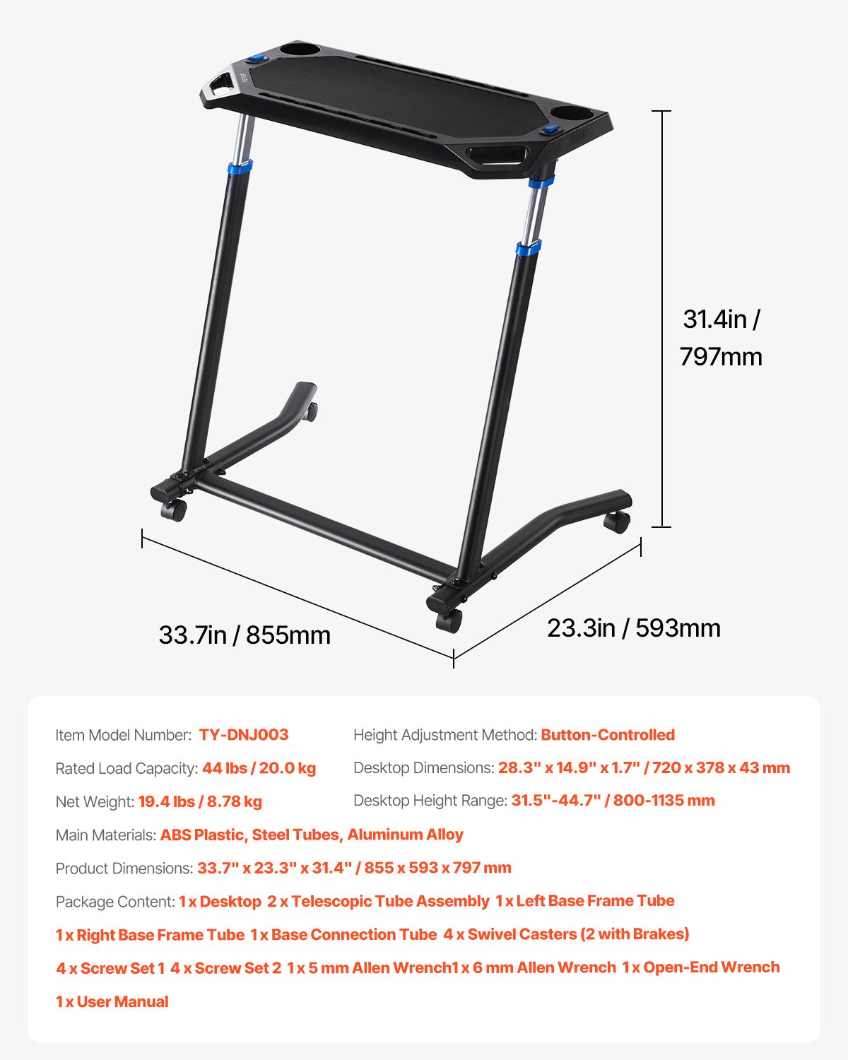 Mobile Cycling Desk Foldable Bike Trainer Fitness Desk With Lockable Wheel – Nice N Cheap Variety Store Mobile Cycling Desk Foldable Bike Trainer Fitness Desk With Lockable Wheel - Image 7