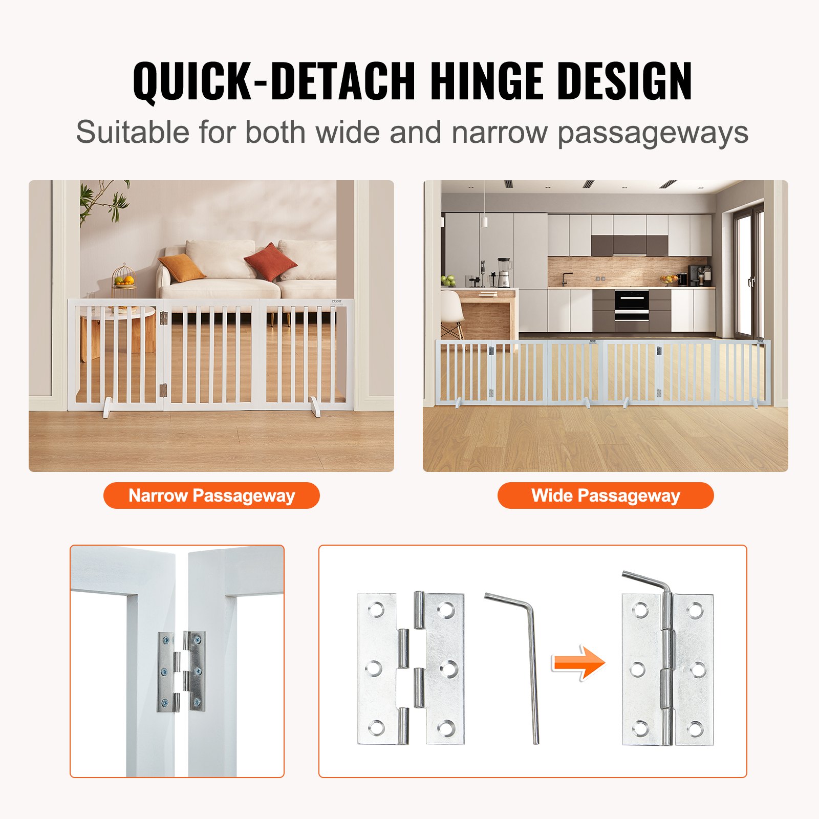 Free Standing Dog Gate | 3-Panel Foldable Pet Barrier – Nice N Cheap Variety Store Free Standing Dog Gate