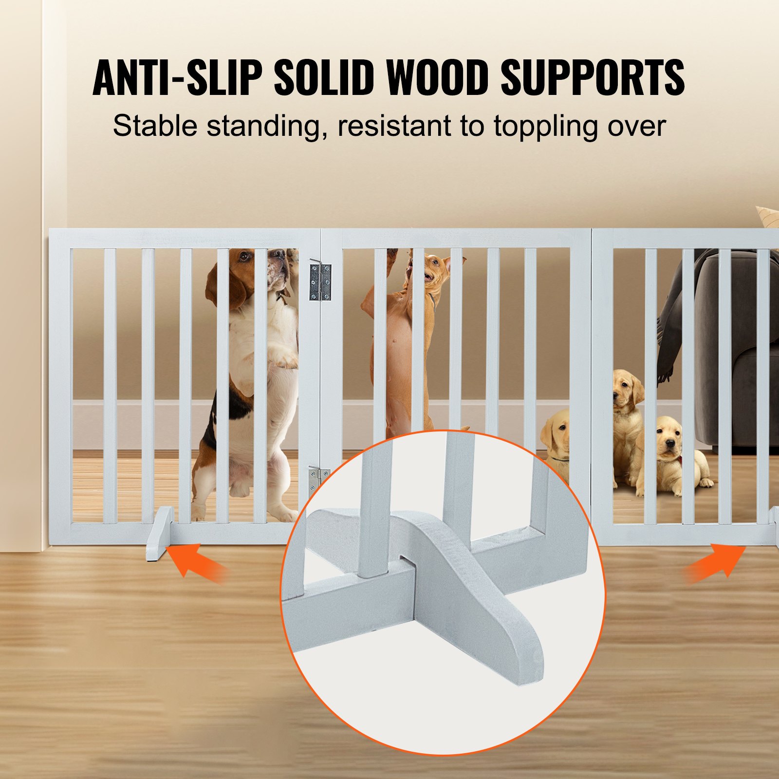 Free Standing Dog Gate | 3-Panel Foldable Pet Barrier – Nice N Cheap Variety Store Free Standing Dog Gate