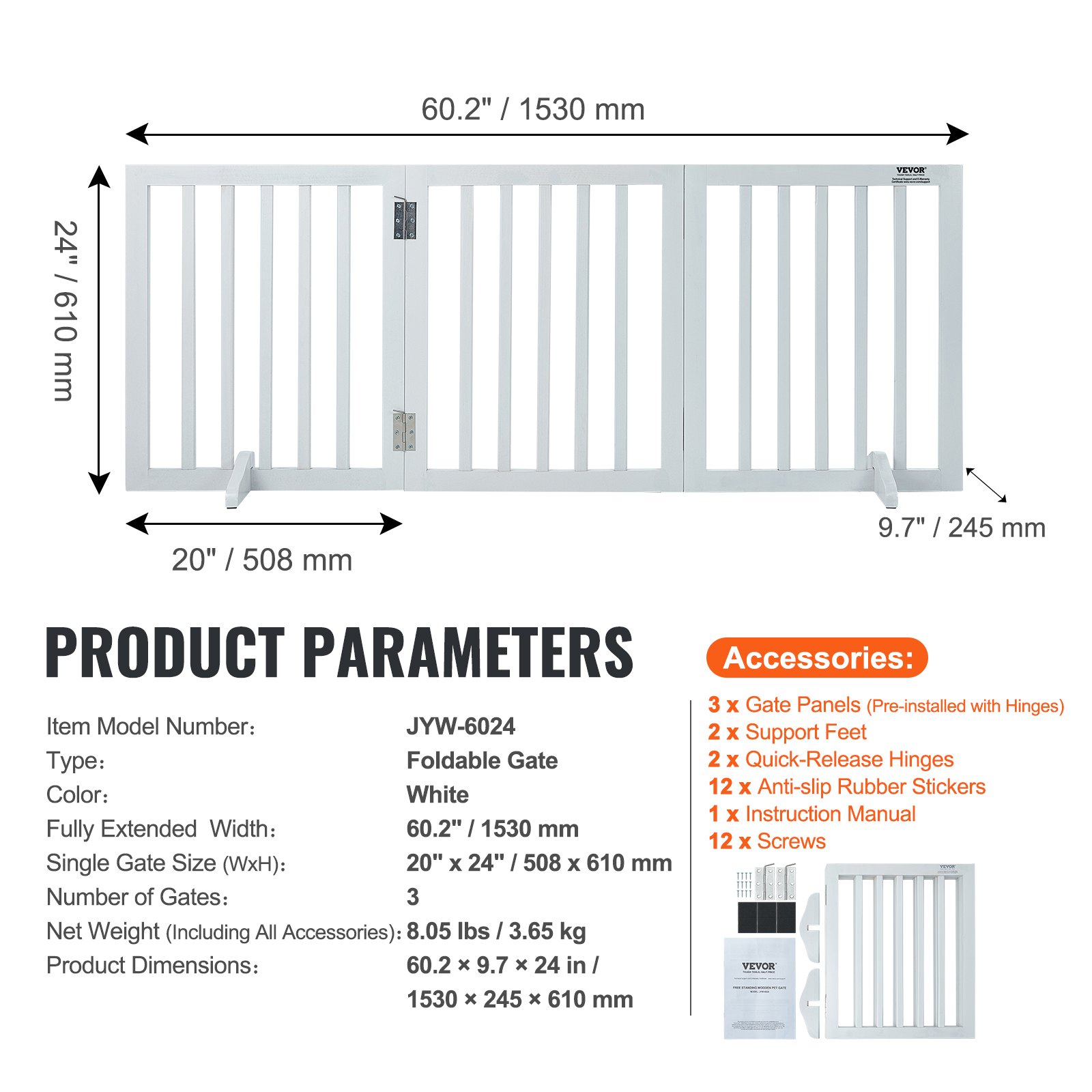 Free Standing Dog Gate | 3-Panel Foldable Pet Barrier – Nice N Cheap Variety Store Free Standing Dog Gate