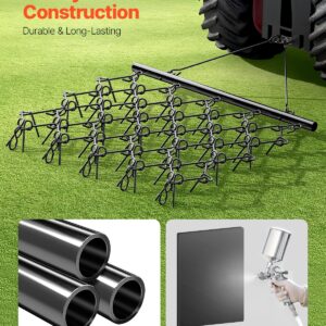 Drag Harrow, 5 X 4.5 Ft Durable Chain Harrow With 60 Sharp Teeth, Suitable For Atv Utv Tractor, Ideal For Soil Preparation, Seeding, Smoothing Landscapes, And Yard Gravel Driveway Maintenance – Nice N Cheap Variety Store Drag Harrow, 5 X 4.5 Ft Durable Chain Harrow With 60 Sharp Teeth, Suitable For Atv Utv Tractor, Ideal For Soil Preparation, Seeding, Smoothing Landscapes, And Yard Gravel Driveway Maintenance - Image 2