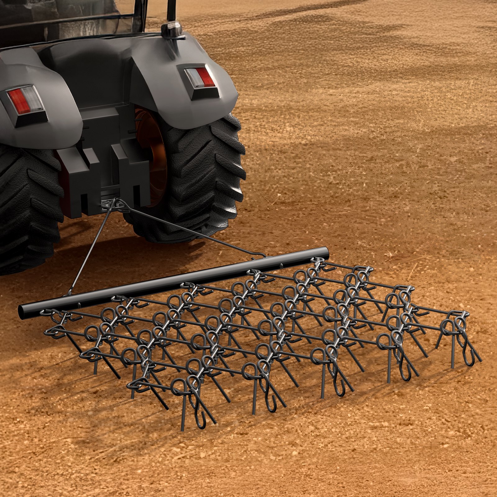 Drag Harrow, 5 X 4.5 Ft Durable Chain Harrow With 60 Sharp Teeth, Suitable For Atv Utv Tractor, Ideal For Soil Preparation, Seeding, Smoothing Landscapes, And Yard Gravel Driveway Maintenance – Nice N Cheap Variety Store Drag Harrow, 5 X 4.5 Ft Durable Chain Harrow With 60 Sharp Teeth, Suitable For Atv Utv Tractor, Ideal For Soil Preparation, Seeding, Smoothing Landscapes, And Yard Gravel Driveway Maintenance - Image 8